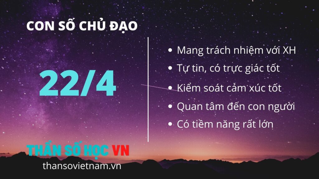 Con Số Chủ Đạo 22/4