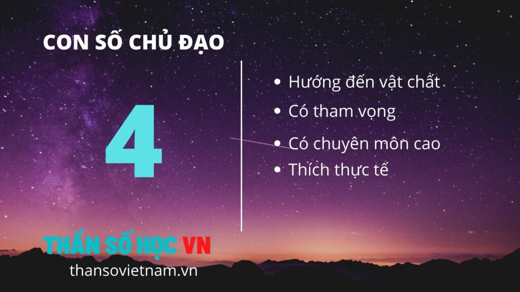 Con Số Chủ Đạo 4