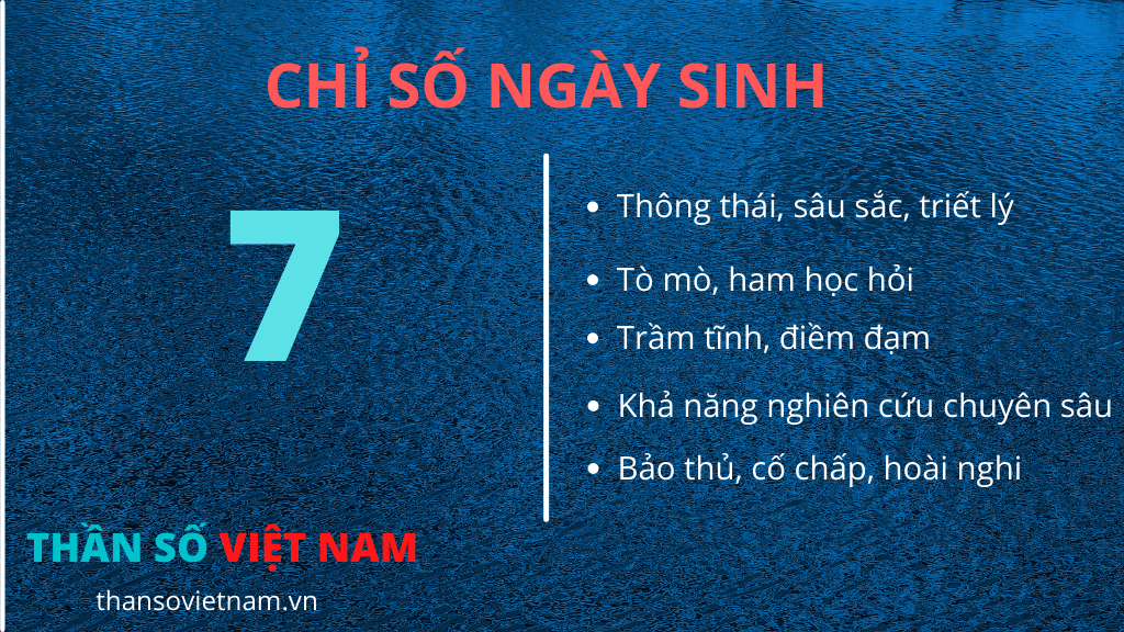 Chỉ Số Ngày Sinh 7